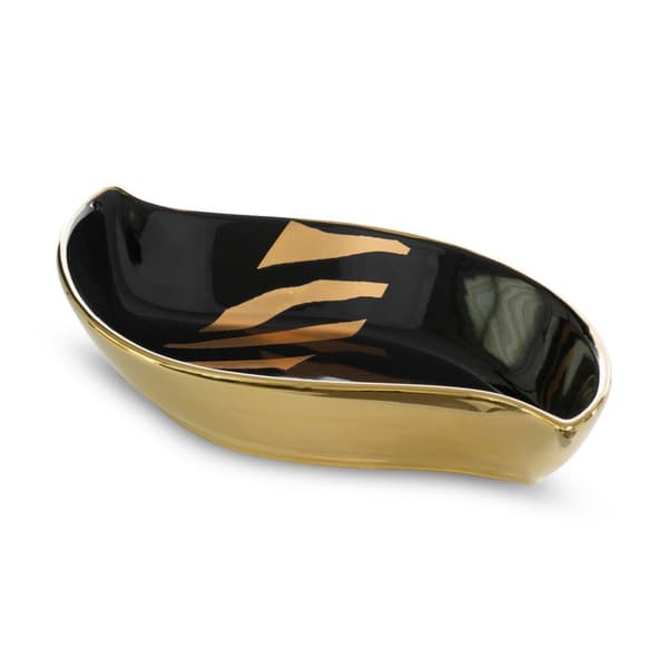 Dekorativ tallerken SELENA 31x17 Eurofirany sort