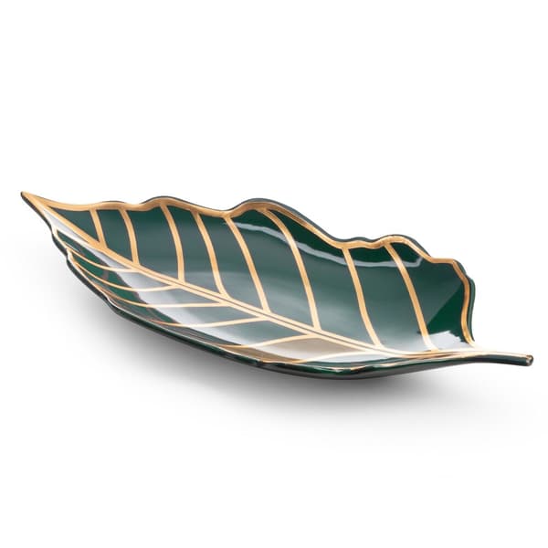 Dekorativ tallerken LILI3 41x19 Eurofirany turkis