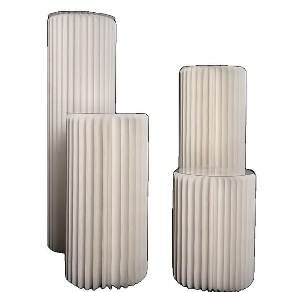 Kagestander, Foldedesign, Bryllupsdekoration,H40 60 80 100 hvid