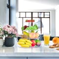 Miniatyrbild 2 av 6: Relaxdays ställ, 4 våningar, runda, cupcakes, tårtor, snacks, frukter, frukost, i akryl, genomskinlig