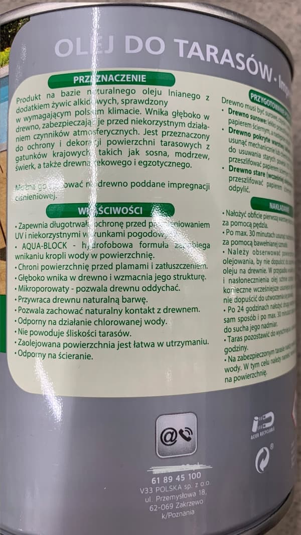 Puuöljy, väritön, suojaava, 0,75 l