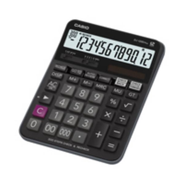 Casio DJ-120DPLUS Bordsräknare Svart Display (ställen): 12 solcell, batteri (B x H x D) 144 x 34.6 x 192 mm