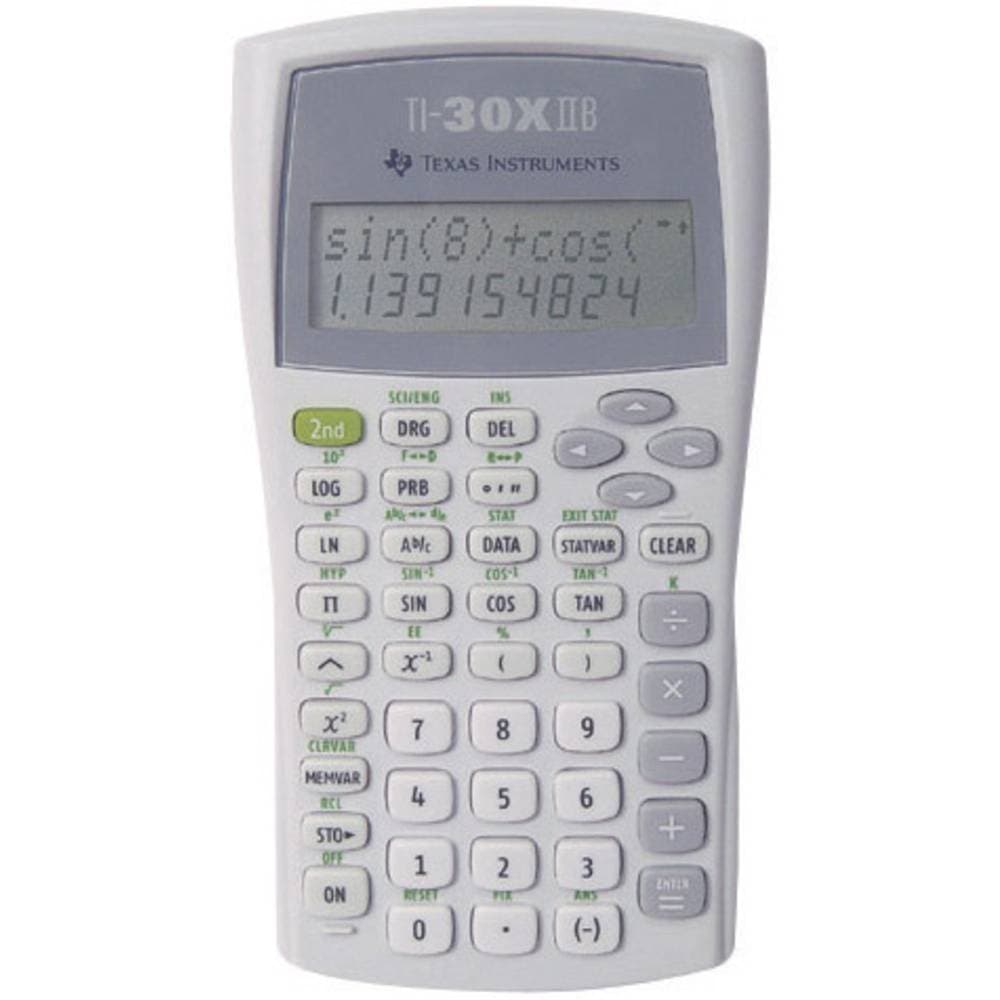 Texas Instruments TI-30 X IIB Skolräknare Silver Display (ställen): 11 batteri (B x H x D) 82 x 19 x 155 mm