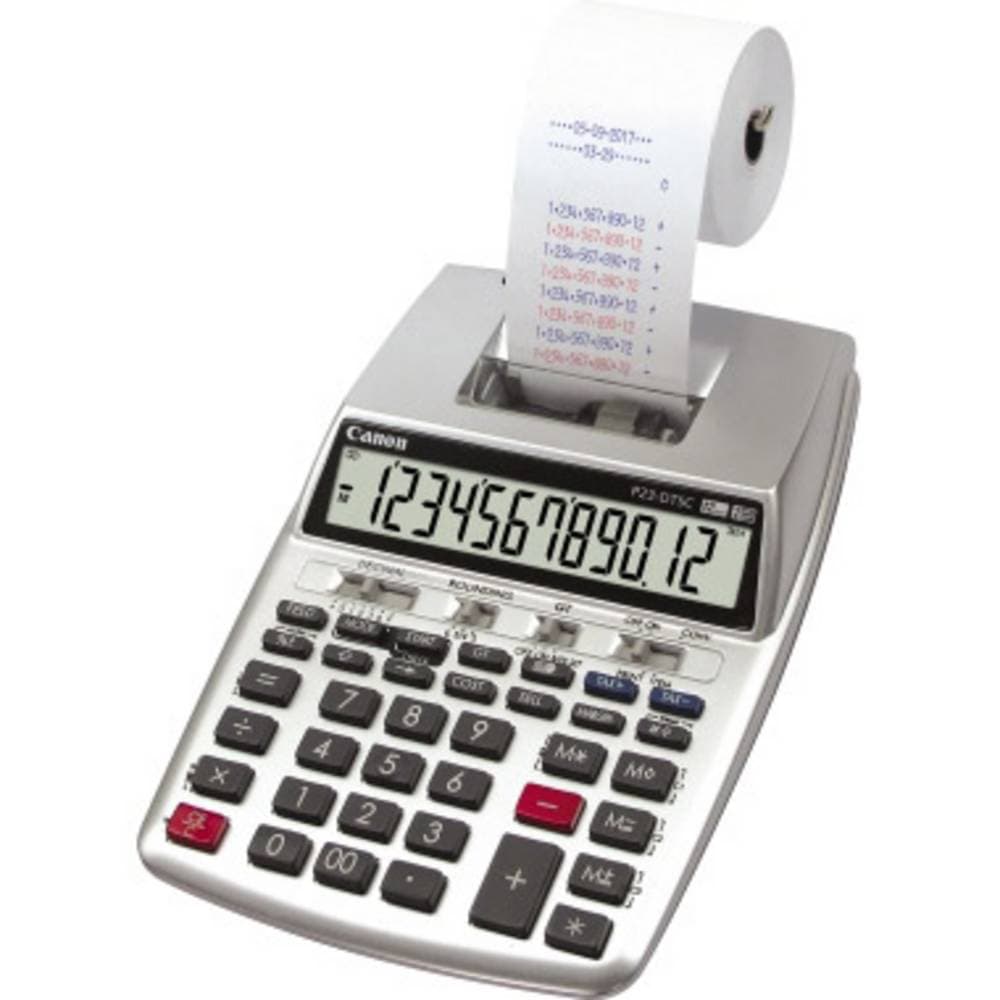 Canon P-23 DTSC II Skrivande bordsdator Silver (metallic) Display (ställen): 12 batteri, eldriven (valfritt) (B x H x D