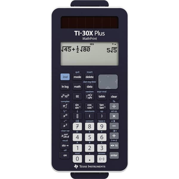 Texas Instruments TI-30X Plus MathPrint Skolräknare Svart Display (ställen): 16 batteri, solcell
