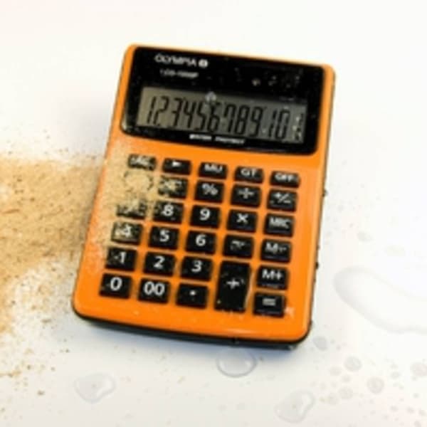 Olympia LCD 1000P Bordsräknare Orange Display (ställen): 12 solcell, batteri (B x H x D) 106 x 40 x 158 mm