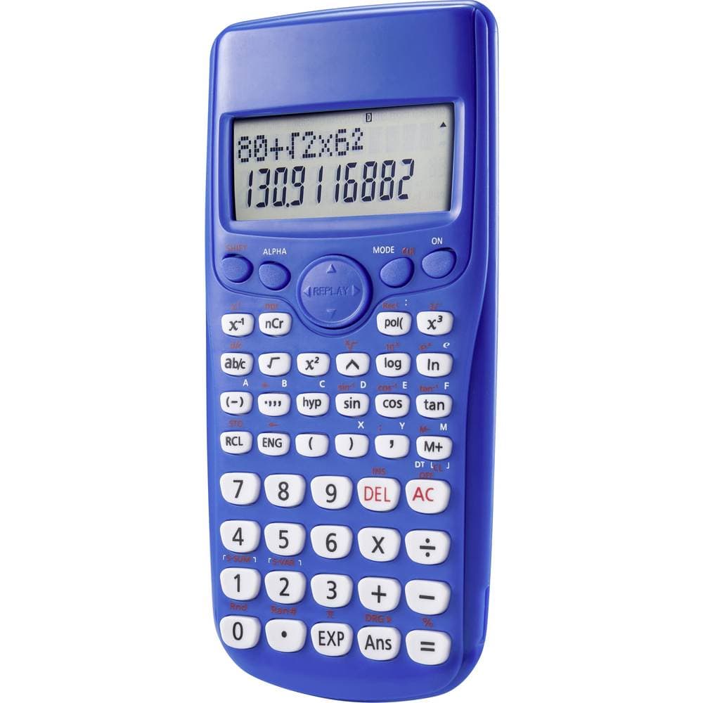 Renkforce RF-CA-240 Vetenskapsdator Blå Display (ställen): 12 batteri (B x H x D) 84 x 164 x 15 mm