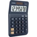 Miniatyrbild 4 av 4: Casio MS-8E Bordsräknare Mörkblå Display (ställen): 8 solcell (L x B) 101 mm x 149 mm