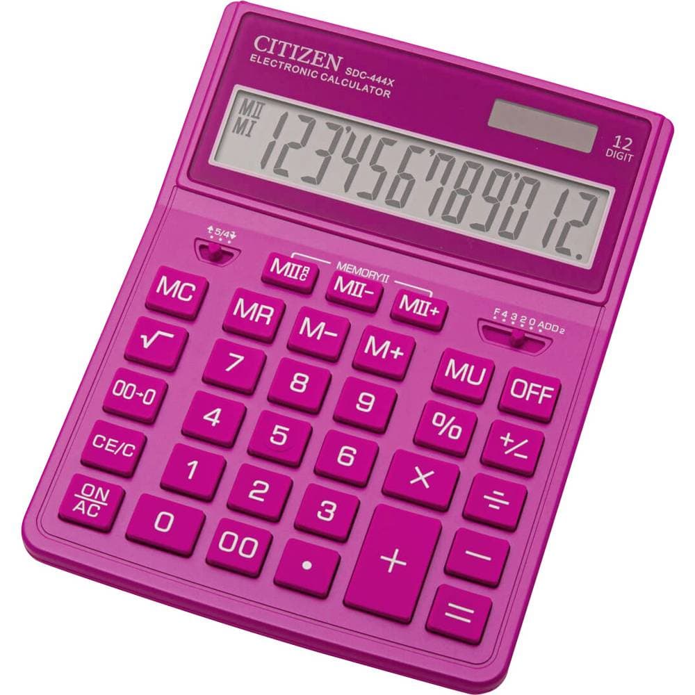 Citizen SDC-444X Bordsräknare Lila Display (ställen): 12 batteri, solcell (B x H x D) 155 x 206 x 33.5 mm