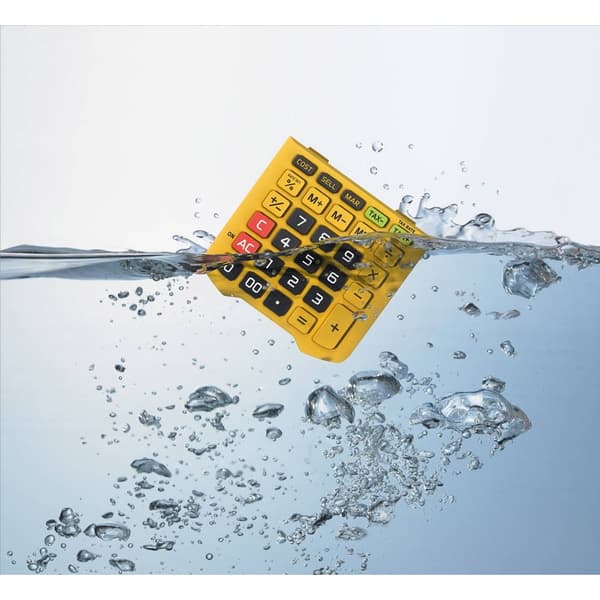Casio WM-320MT Bordsräknare Gul, Svart Display (ställen): 12 solcell, batteri (B x H x D) 145 x 36 x 195 mm