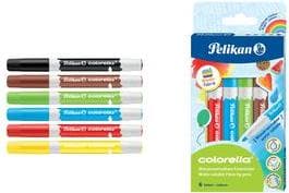 Pelikan Colorella filtpenna Svart - Blå - Brun - Grön - Röd - Gul 6 st (817059)