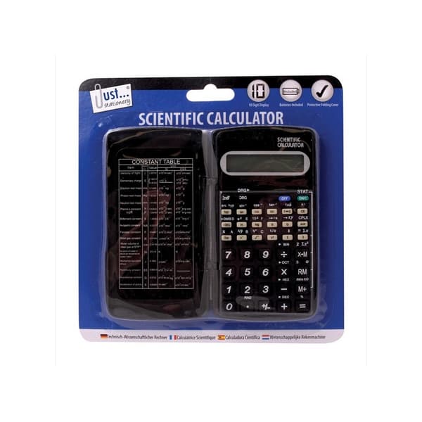 Just Stationery Videnskabelig lommeregner Black One Size