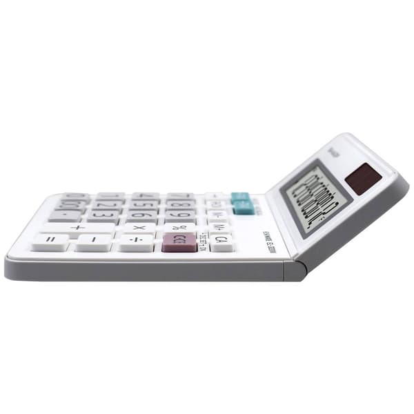 Sharp EL-320W Miniräknare Vit Display (ställen): 12 batteri, solcell