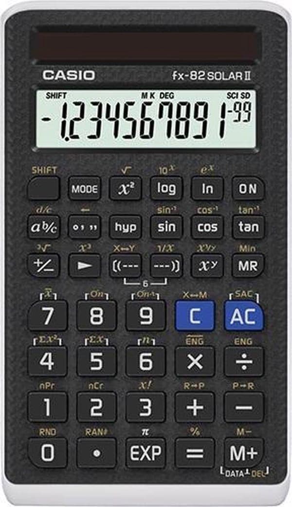 Casio FX-82Solar II lommeregner Pocket Scientific lommeregner Sort Sort
