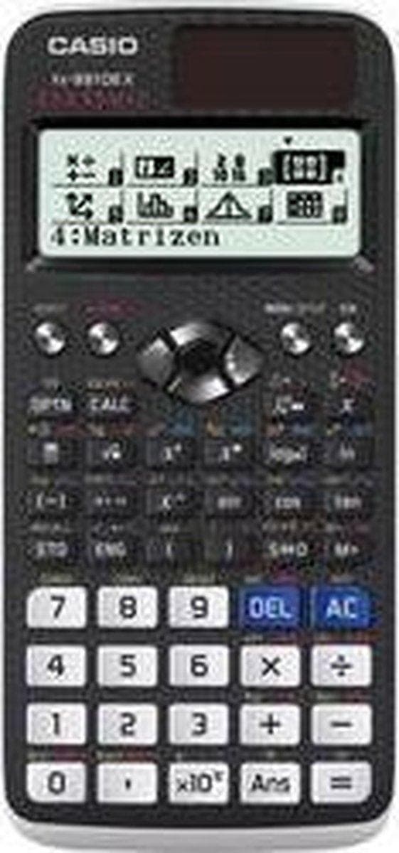 Casio FX-991DE X Tekninen laskin aurinkoenergialla, akkukäyttöinen Musta Näyttöpaikkojen lukumäärä: 12