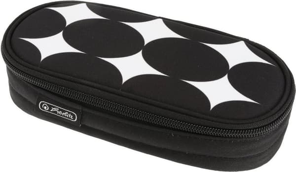 Herlitz 50038442 Etui Blødt Penalhus Polyester Sort - Hvid (50038442)
