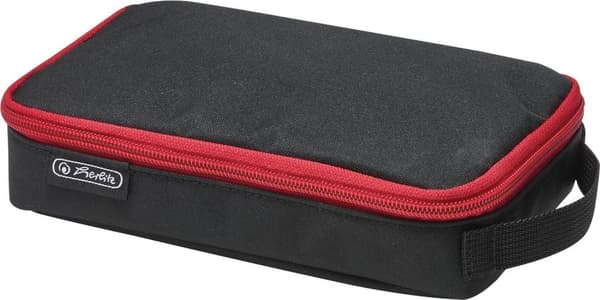 Herlitz 2 Go Soft Polyester Penalhus Sort - Rød (50033348)