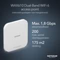 Miniatyrbillede 1 af 11: Netgear WAX610 - AX1800 - Access Point - Dual-Band - Velegnet til WiFi 6