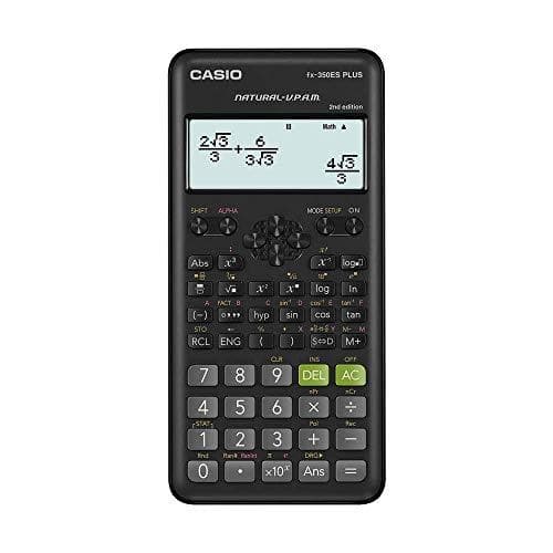 CASIO SCIENTIFIC REGNERE FX-350ESPLUS-2 SORT, 12-CIFFER DISPLAY Sort