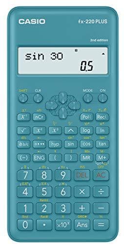 CASIO SCIENTIFIC REGNERE FX-220PLUS-2 BLÅ, 12-CIFFER DISPLAY