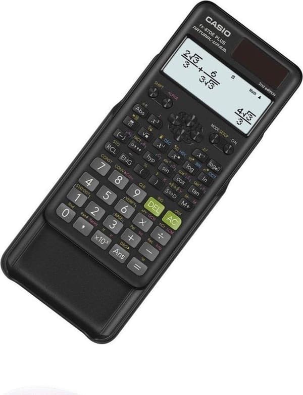 Casio FX-87DE PLUS-2 Solcelledrevet, batteridrevet teknisk lommeregner Sort Antal displaypositioner: 12