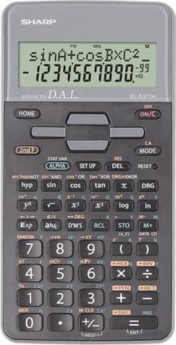 Sharp Scientific Calculator EL-531THGY | svart | skola