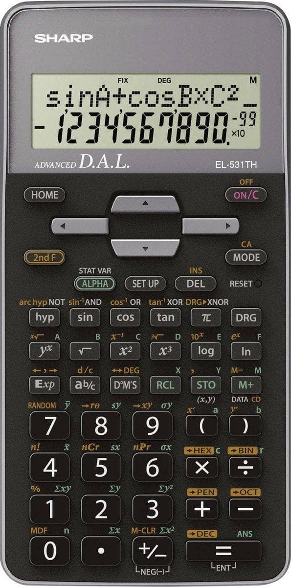 Sharp Scientific Calculator EL-531THGY | svart | skola