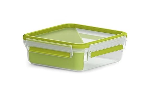 Emsa 518104 Clip & Go smörgåslåda | 0,85L | Med hörninsats | att gå | 100% tight | färsk säl