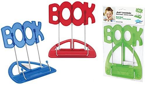 WEDO læsestand BOOK, med plastik underdel, rød forniklet metalramme, hældning trinløst justerbar, - 1 stk (211 19902)