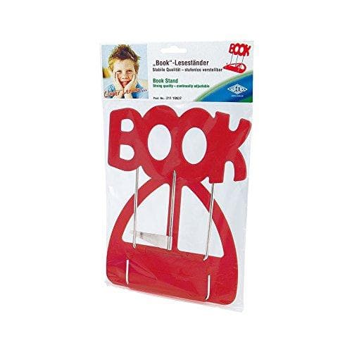 WEDO læsestand BOOK, med plastik underdel, rød forniklet metalramme, hældning trinløst justerbar, - 1 stk (211 19902)