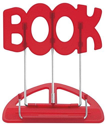 WEDO læsestand BOOK, med plastik underdel, rød forniklet metalramme, hældning trinløst justerbar, - 1 stk (211 19902)
