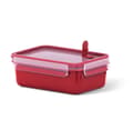 Miniatyrbild 1 av 4: Emsa Microwave Box Clip & Micro 517773 | Mikrovågsventil | 1,0L | matlåda | Inbyggd våg | Tillverkad i Tyskland | Röd/ Klar