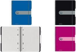 herlitz notesbog let orga to go, A5, 80 ark, blå speciallineal, firkantet, træfri, 80g/kvm, perforeret, - 1 stk (11293750)