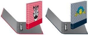 herlitz ring binder maX.file "Cute Animals Zebra", A4 2-ring, D-Combi mechanism, spine width: 40 mm, filling height: - 1 piece (50040216)
