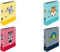 herlitz maX.file motif folder "Cute Animals Zebra", DIN A4 spine width: 80 mm, slot folder, cellophane cover, - 1 piece (50040193)