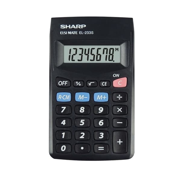 Sharp Lommeregner EL233SBBK Sort Sort