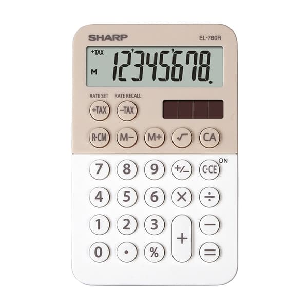 Sharp Lommeregner EL760RBLA Hvid/Beige