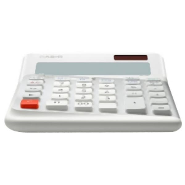 Casio DE-12E-WE Bordsräknare Vit Display (ställen): 12 batteri, solcell (B x H x D) 140 x 188 x 35 mm