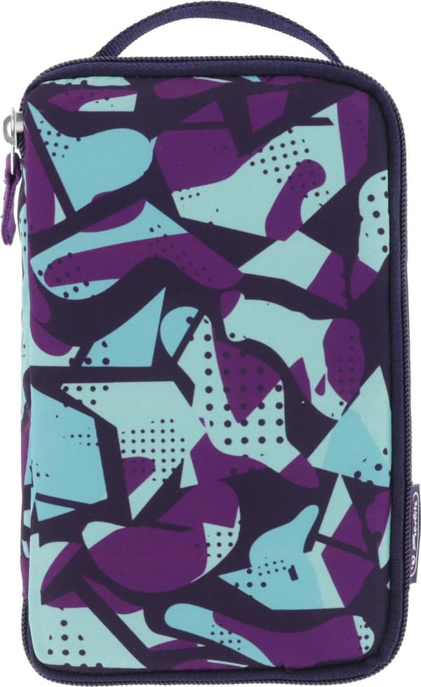 Herlitz 2 Go CamoPurple Blødt Polyester Penalhus Blå - Lilla (50043545)