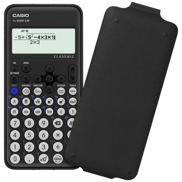 Casio FX-82DE CW Tekniskt vetenskapsdator Svart Display (ställen): 10 batteri (B x H x D) 77 x 13.8 x 162 mm
