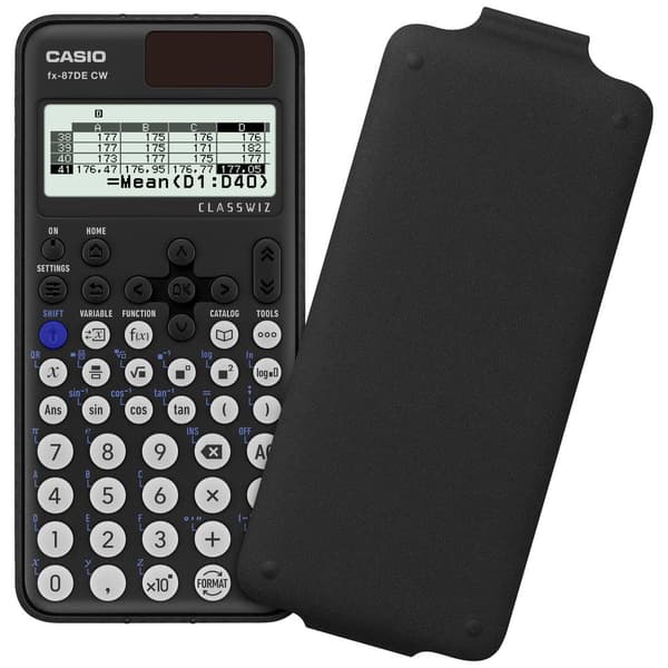 Casio FX-87DE CW Tekniskt vetenskapsdator Svart Display (ställen): 10 batteri, solcell (B x H x D) 77 x 10.7 x 162 mm