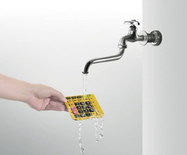 Casio WM-320MT lommeregner Pocket Display Sort, Gul