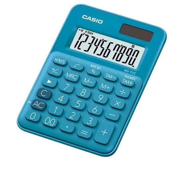 Lommeregner Casio MS-7UC Blå Plastik