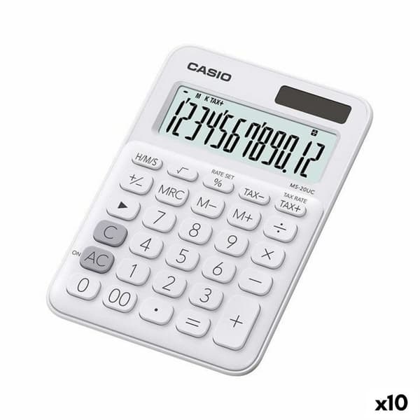 Lommeregner Casio MS-20UC Hvid 2,3 x 10,5 x 14,95 cm (10 enheder)