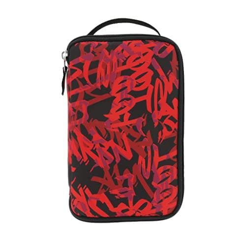 Herlitz 2 Go Graffiti Blødt Polyester Penalhus Sort - Rød (50043569)