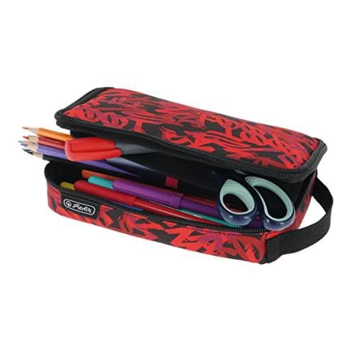 Herlitz 2 Go Graffiti Blødt Polyester Penalhus Sort - Rød (50043569)