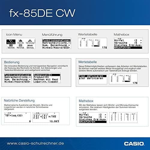 Casio FX-85DE CW Taskulaskin Tieteellinen Taskulaskin (FX-85DE CW)