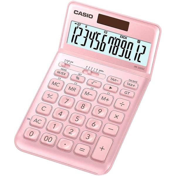 Casio Lommeregner Jw-200sc-pk Rosa Lyserød