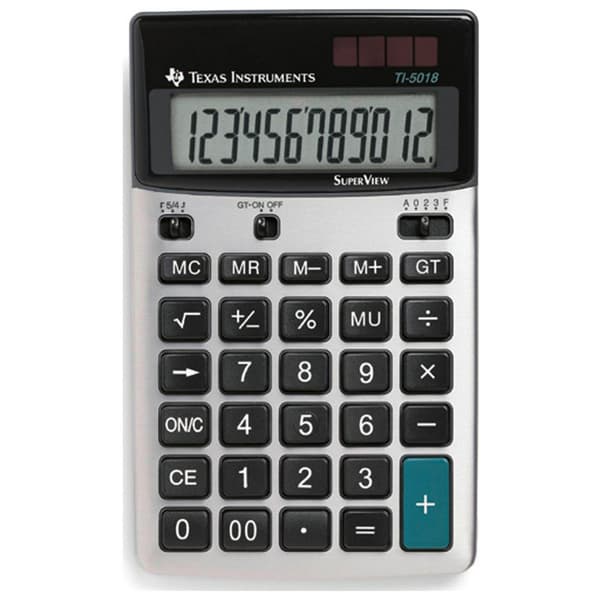 Texas Instruments Lommeregner Ti 5018 Sv Sort Svart, Silver