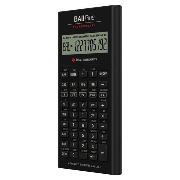 Texas Instruments Lommeregner Ba Ii Plus Professional Iibapro/fc/3e12/a